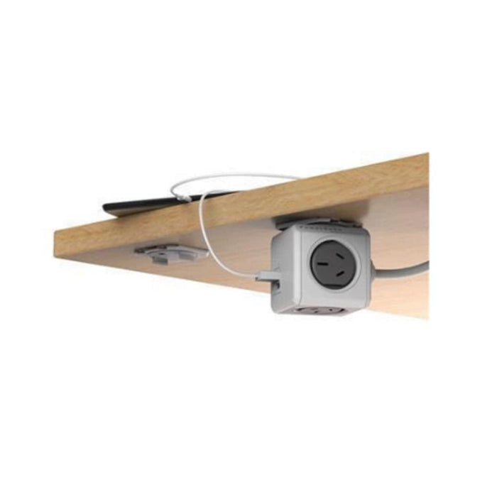 ALLOCACOC POWERCUBE Extended 4 Outlets with 2 USB, 3M - Grey_3