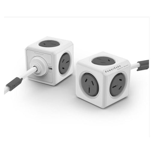 ALLOCACOC POWERCUBE Extended 5 Outlets, 3M Grey_1