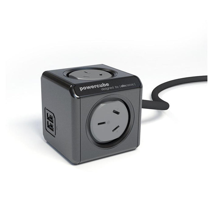 ALLOCACOC POWERCUBE Extended Outlets with USB 1.5M - BLACK_1