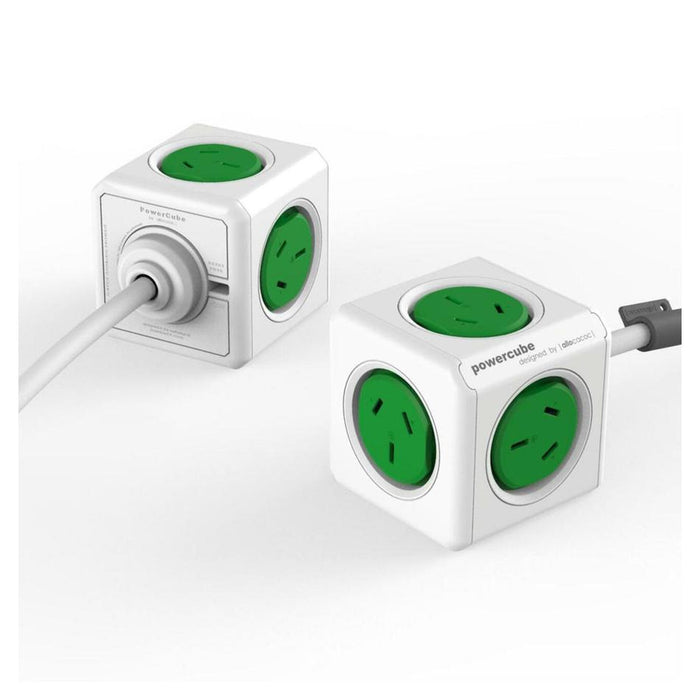 ALLOCACOC POWERCUBE Extended Outlets with USB 1.5M - Green_1