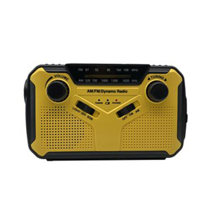 Solar Emergency Handcrank Radio With Led Light, Sos Siren And 3.5Mm Earphone Jacks