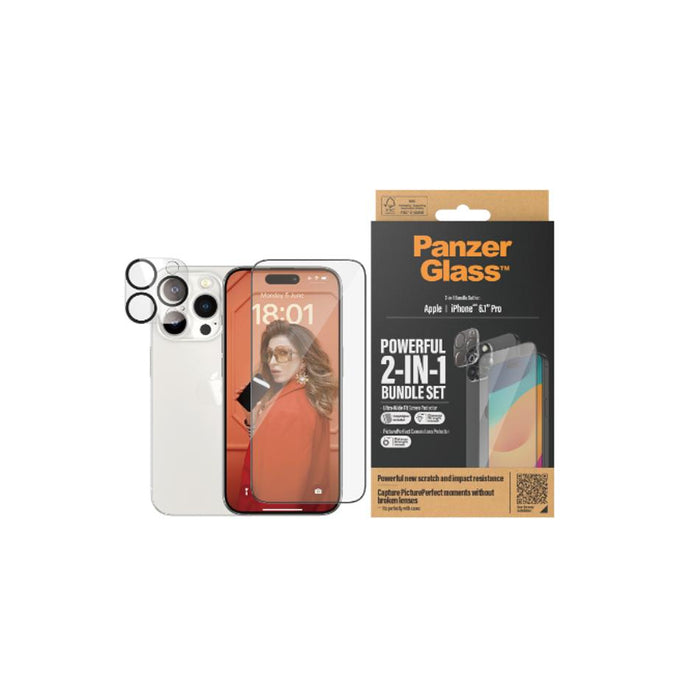 PanzerGlass 2 in 1 Protection Bundle iPhone 15 Pro B1137+2810