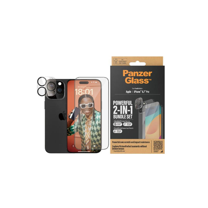 PanzerGlass 2 in 1 Protection Bundle iPhone 15 Pro Max B1137+2812