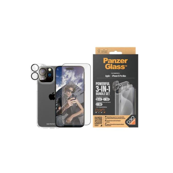 PanzerGlass 3 in 1 Protection Bundle iPhone 15 Pro B1173AUS+2810