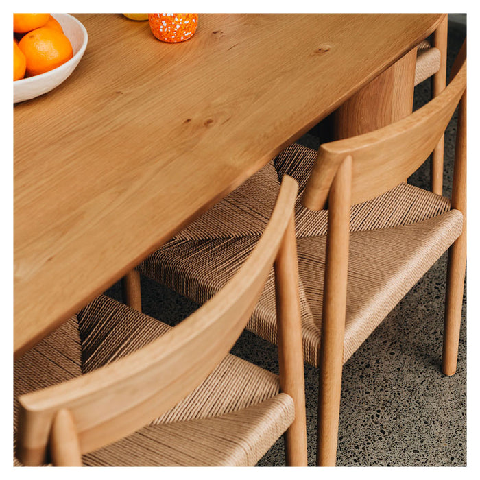 Kontur Extension Table and Ingrid Six Seat Dining Suite Natural Oak