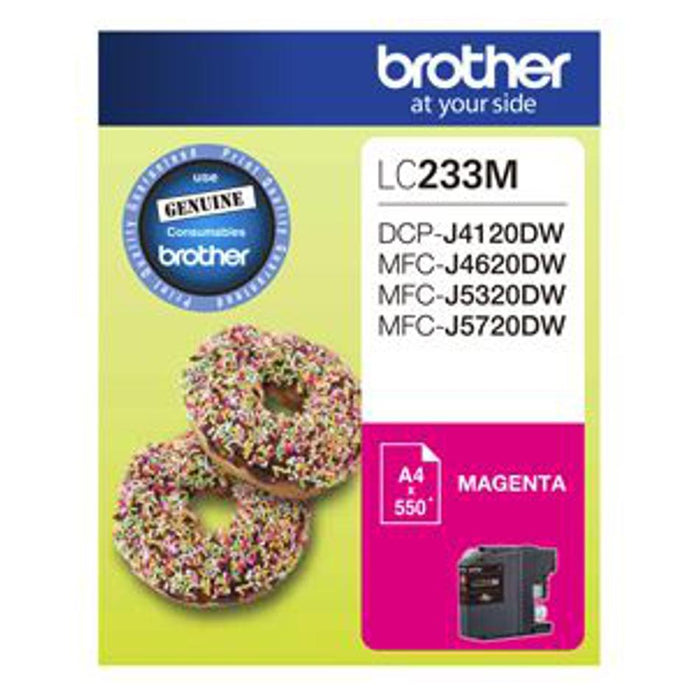 Brother Lc233M Magenta Ink Cartridge BCK72M