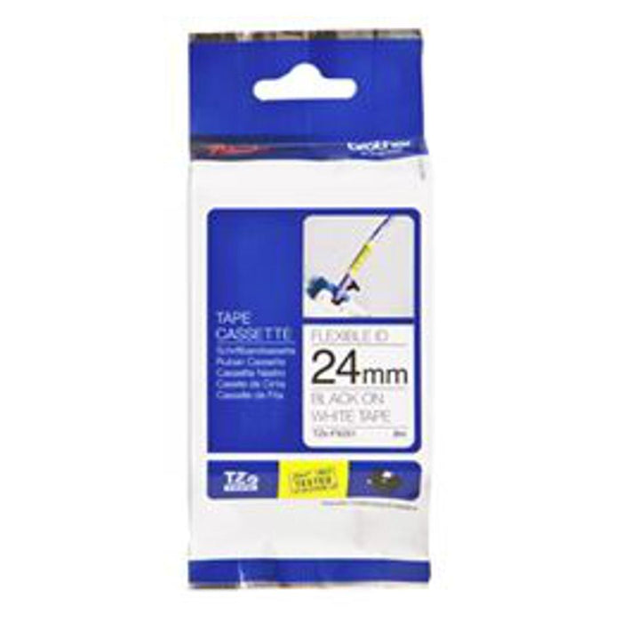 Brother Tze-Fx251 24Mm X 8M Black On White Flexi Id Tape BCL227