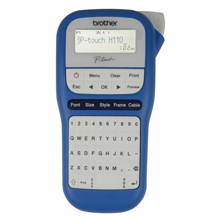 Brother Pth110Bw Durable P-Touch Blue & White Label Printer BPTH110BW