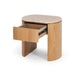 Furniture By Design Clover Natural Oak Bedside 1drw (Travertine Top)_3