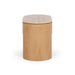 Furniture By Design Clover Natural Oak Bedside 1drw (Travertine Top)_4