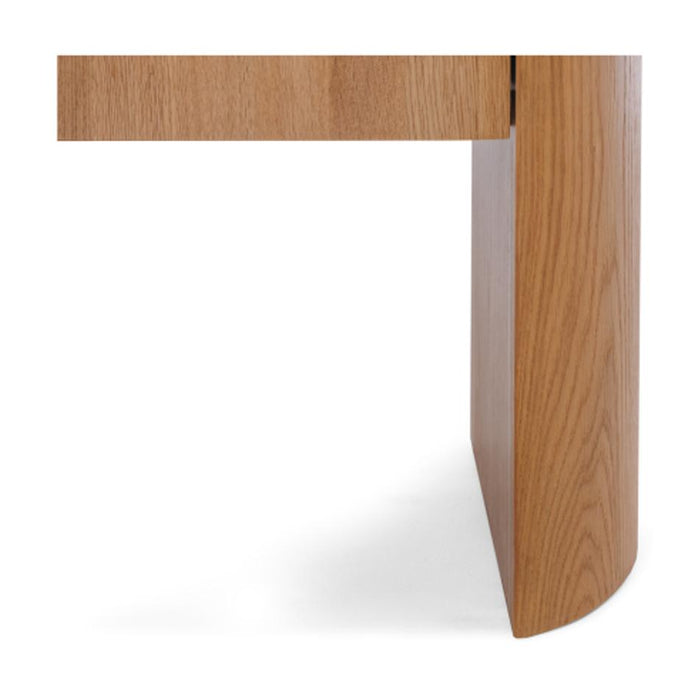 Furniture By Design Clover Natural Oak Bedside 1drw (Travertine Top)_5
