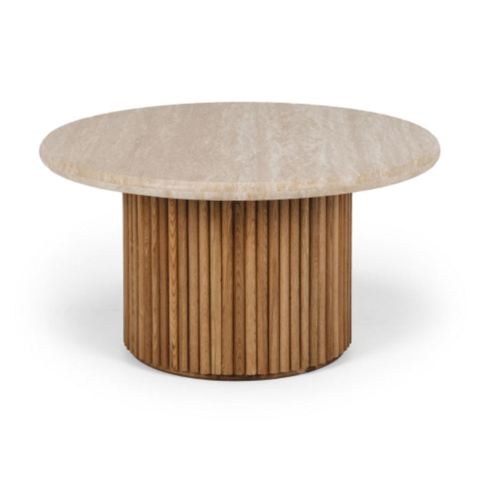Rho Travertine Top Coffee Table 85rd (Natural Oak Base) BRMOONCOF12OT_1