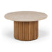 Rho Travertine Top Coffee Table 85rd (Natural Oak Base) BRMOONCOF12OT_2