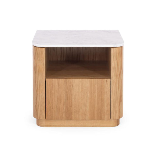 Furniture By Design Stash Natural Oak Bedside 1drw (Marble Top)_1