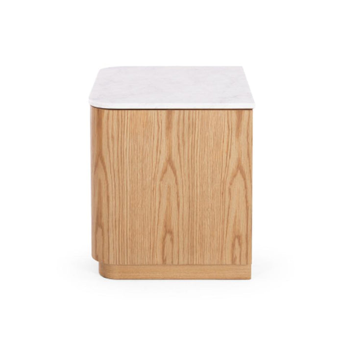 Furniture By Design Stash Natural Oak Bedside 1drw (Marble Top)_4