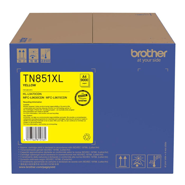 Brother Tn851Xlm Yellow High Capacity Toner BTN122Y