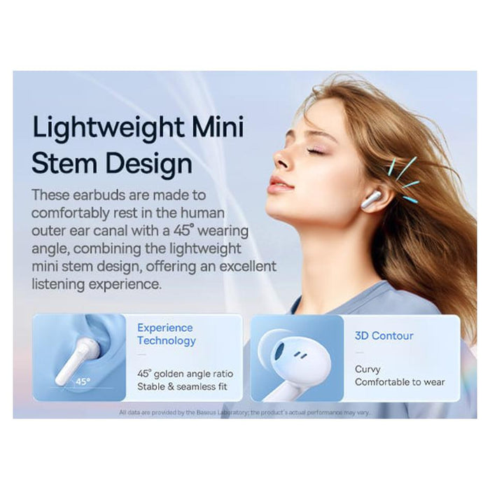 Baseus Bowie E13 True Wireless Earphones Moon White_2