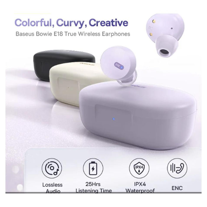 Baseus Bowie E18 True Wireless Earphones White_3