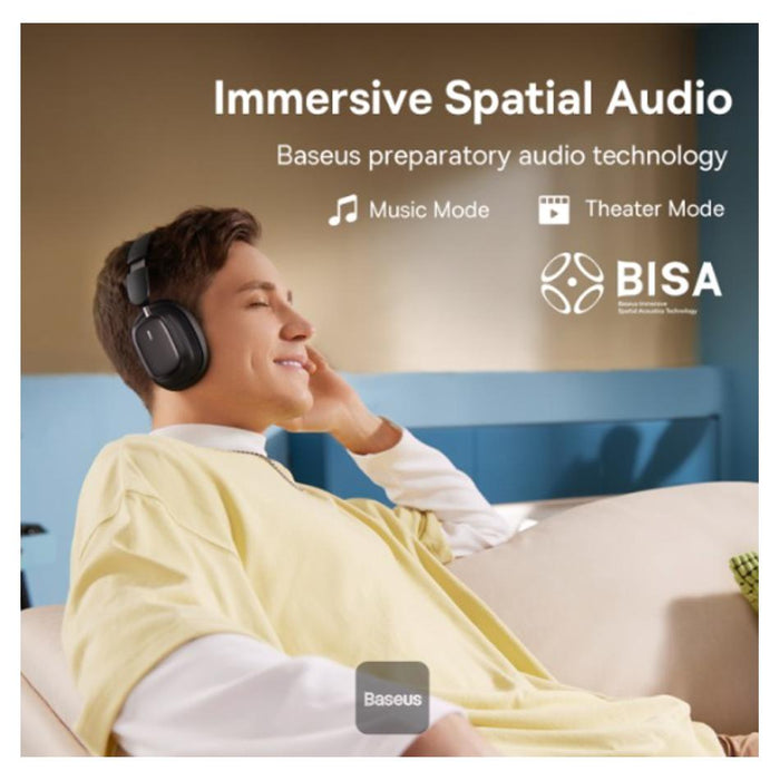 Baseus Bowie H1i Noise-Cancellation Wireless Headphones Cluster Black_7