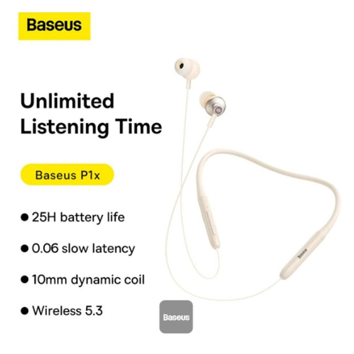Baseus Bowie P1 Neckband Wireless Earphones Stellar White_3