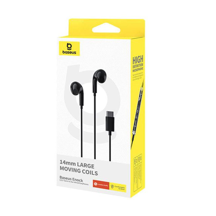 Baseus Enock CZ17 Semi-In-Ear Wired Earphones - Black_7