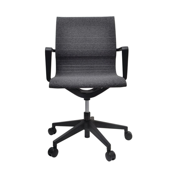 Buro Diablo Mid Back Chair With Arms Grey Fabric Mesh Upholstery