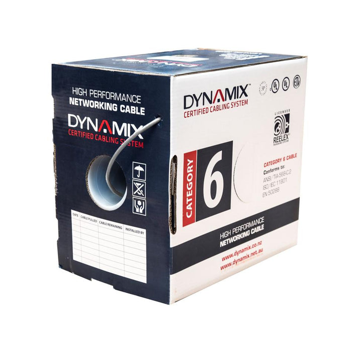 Dynamix 305M Cat6 Grey  Utp Solid Cable Roll C-C6-SLD24-GY