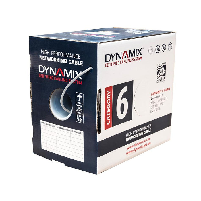 Dynamix 305M Cat6 White Utp Solid Cable Roll C-C6-SLD24-WH