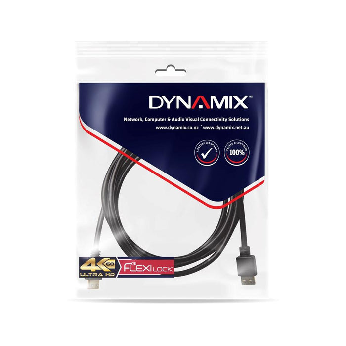 Dynamix 0.5M Hdmi High Speed 18Gbps Flexi Lock Cable C-HDMI2FL-0
