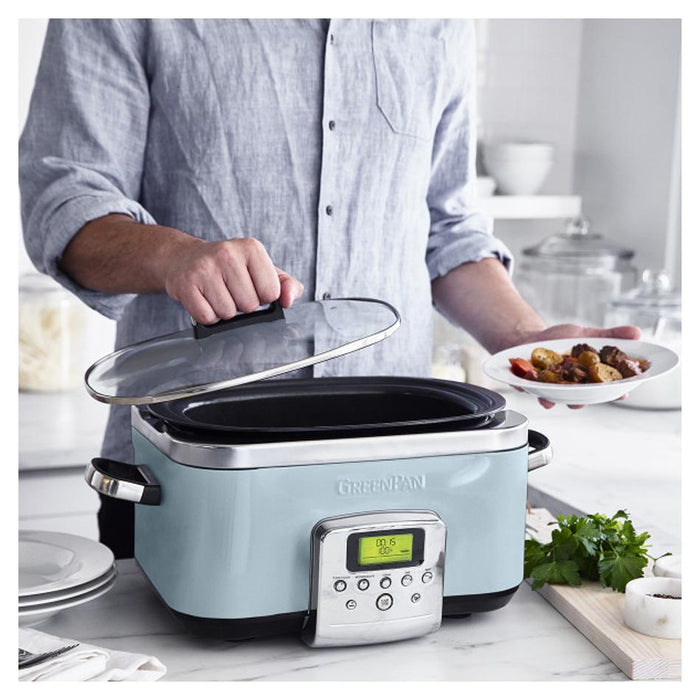 GreenPan Slow Cooker 6L  - Blue Haze CC005725