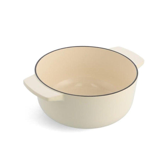 KitchenAid Almond Cream Covered Round Casserole 26cm/5.2L CC006059_4