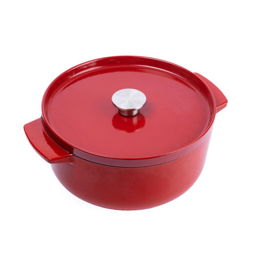 KitchenAid Empire Red Covered Round Casserole 26cm/5.2L CC006060_1