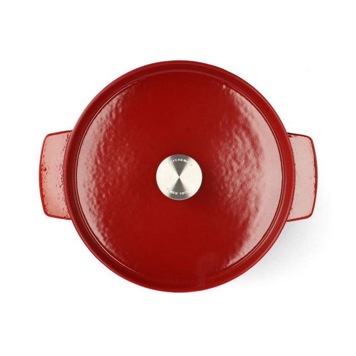 KitchenAid Empire Red Covered Round Casserole 26cm/5.2L CC006060_3