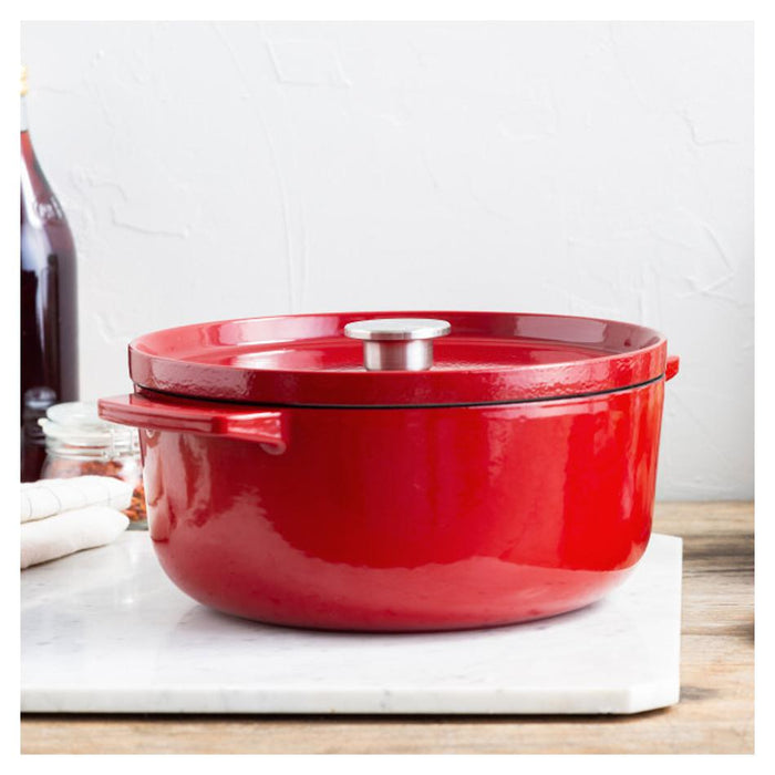 KitchenAid Empire Red Covered Round Casserole 26cm/5.2L CC006060_5