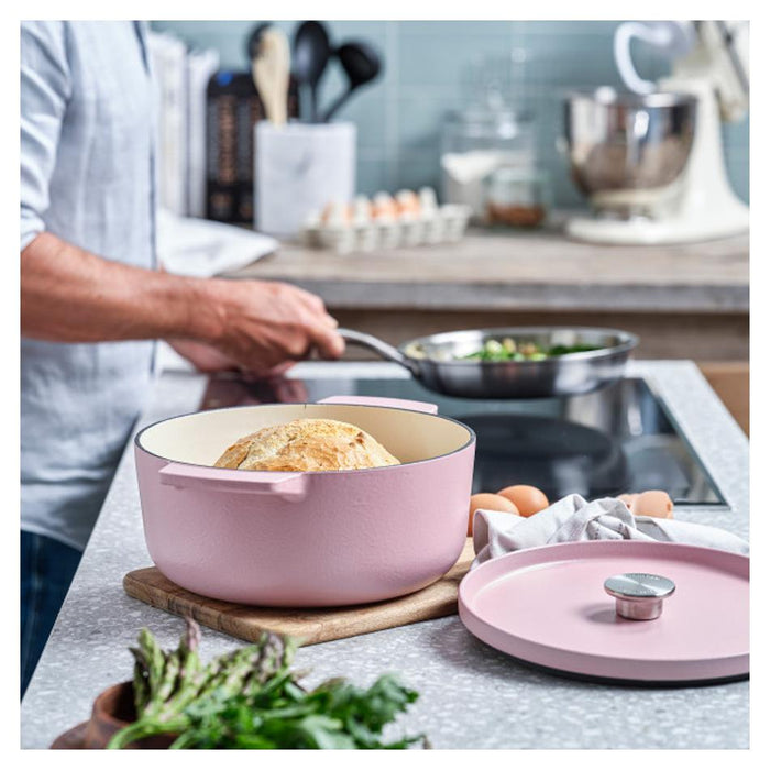 KitchenAid Dried Rose Covered Round Casserole 26cm/5.2L CC007431_6