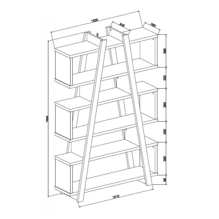 Criterion Banksia A Frame Bookcase - Oak BANKSIABC1200OAK_2