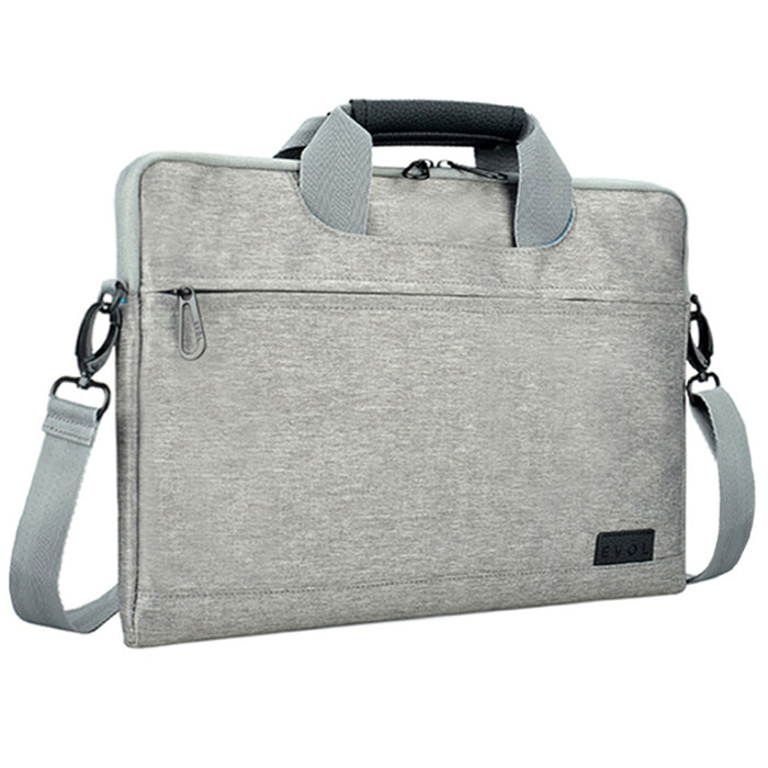 Evol Allure 13.3" - 14.1" Nylon Laptop Briefcase Silver EV030