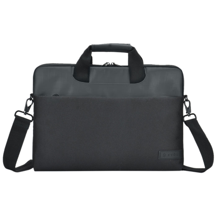 Evol Byron 13.3" - 14.1" Water Resistant Slim Briefcase Black EV034