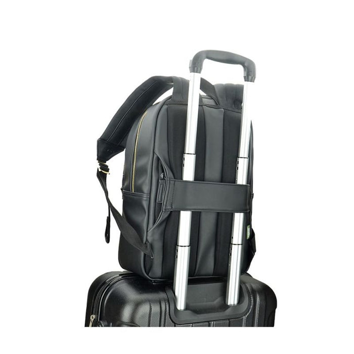 Evol Generation Earth Berlin Recycled 13.3"-14.1" Laptop PU Ladies Backpack – Black EVR124