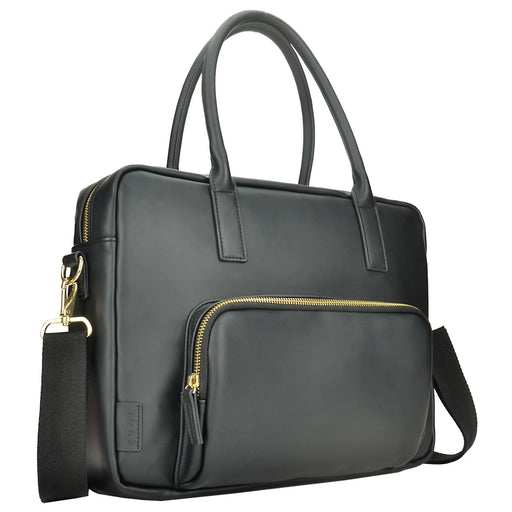 Evol Generation Earth Berlin Recycled 13.3"-14.1" Laptop PU Ladies Briefcase – Black EVR126