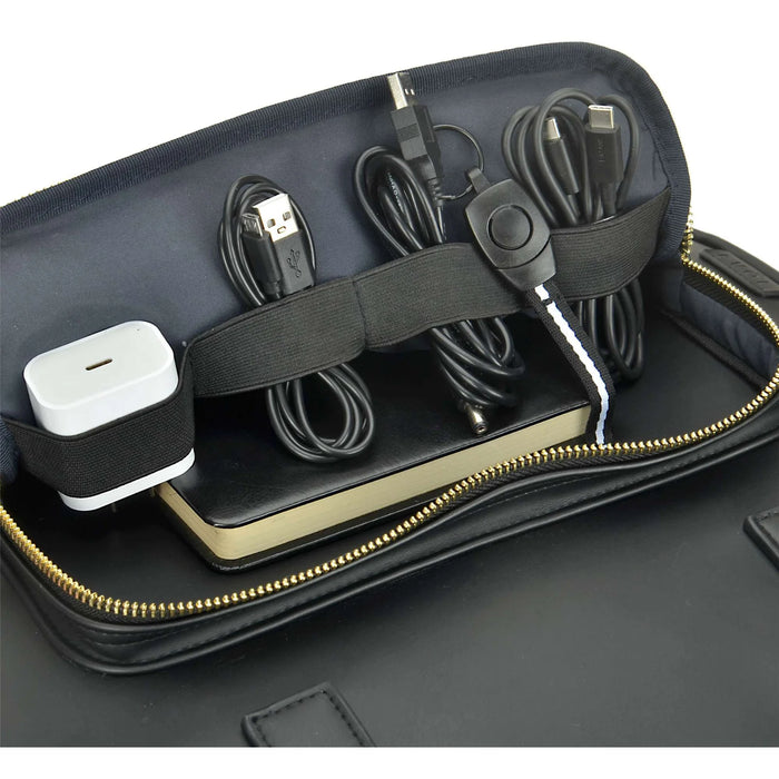 Evol Generation Earth Berlin Recycled 13.3"-14.1" Laptop PU Ladies Briefcase – Black EVR126