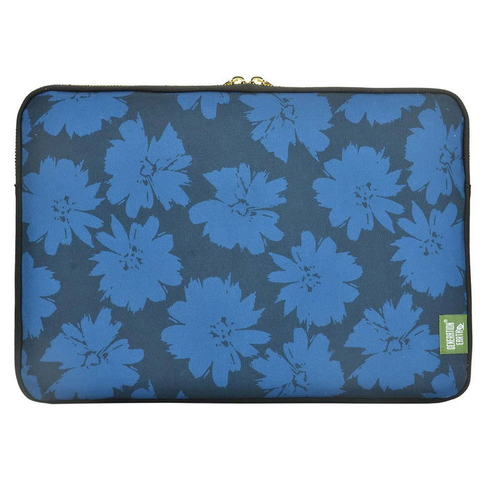 Evol Generation Earth Artisan Recycled 13.3"-14.1" Laptop Sleeve – Blue Flower EVR139