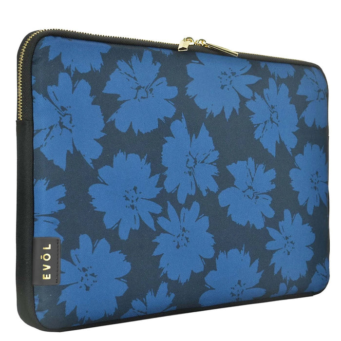 Evol Generation Earth Artisan Recycled 13.3"-14.1" Laptop Sleeve – Blue Flower EVR139