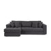 Furniture By Design Hugo 3 Seater Chaise - Dark Shadow FALHUG3SCDS_1