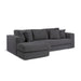 Furniture By Design Hugo 3 Seater Chaise - Dark Shadow FALHUG3SCDS_8
