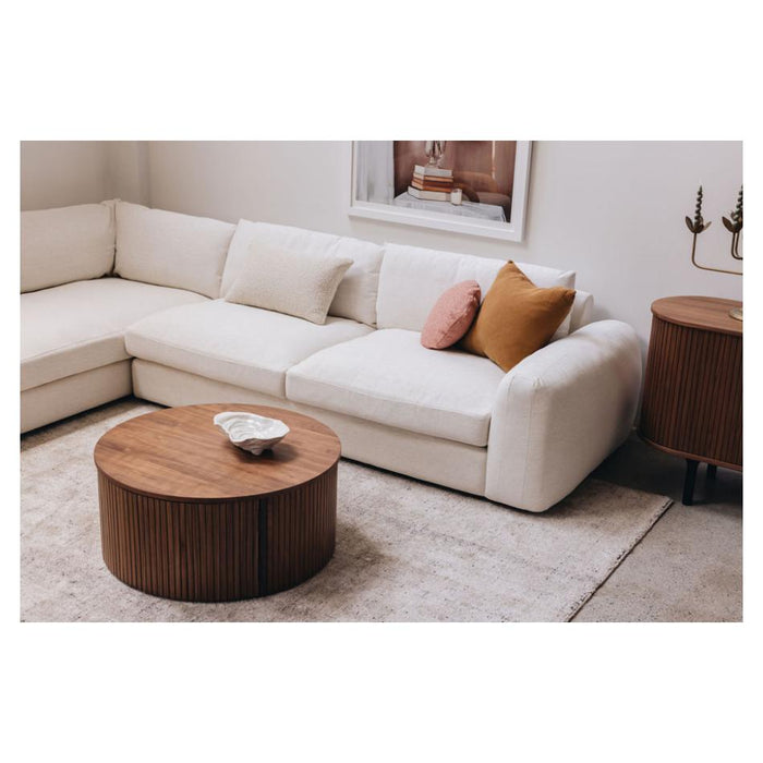 Furniture By Design Juno Corner Open end - speckle White  RHF_11