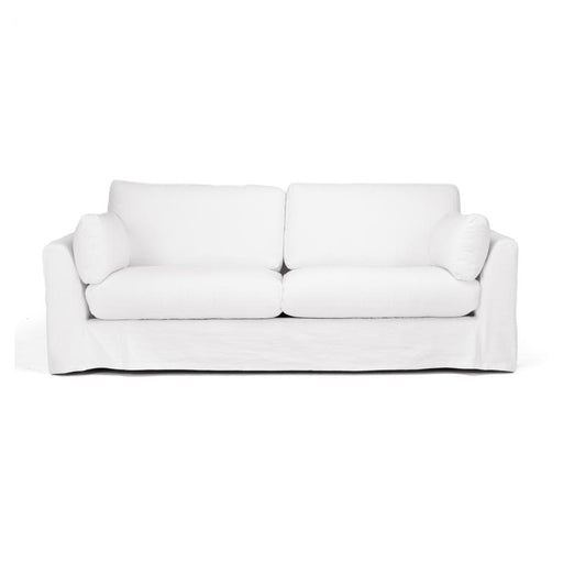 Furniture By Design CARSON 3 Seat Slipcover Sofa - White FUCAR3PWH_1