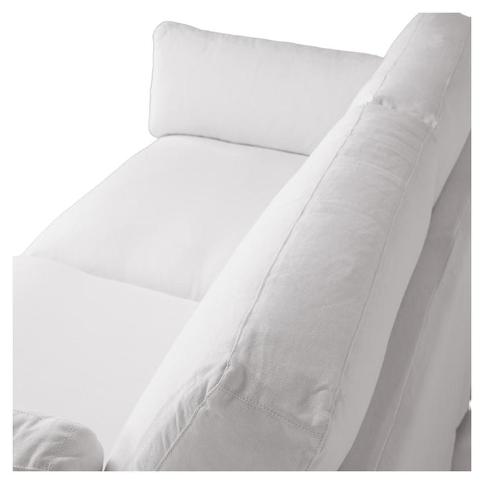 Furniture By Design CARSON 3 Seat Slipcover Sofa - White FUCAR3PWH_3