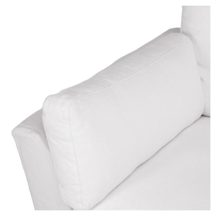 Furniture By Design CARSON 3 Seat Slipcover Sofa - White FUCAR3PWH_4