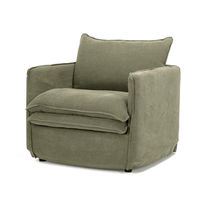 Furniture By Design HAMILTON Armchair Slipcover Sofa - Khaki_5